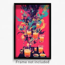 Thai Movie Poster - Grand Thai Tea (Thailand Psychedelic Art Retro Film Print)