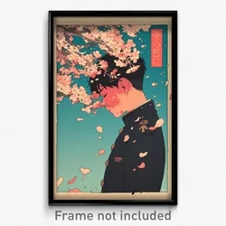 German Movie Poster - Boy Feeling Glumness, Superb Cherry Blossoms (Art Print)
