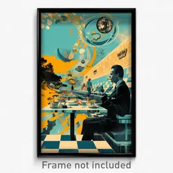 Brazilian Movie Poster - Sky Blue 50'S Diner (Brazil Retro Film Art Print)