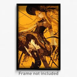 Anime Art Poster - Woman Feeling Arrogant Wearing Noisy Brown Corset (Print)