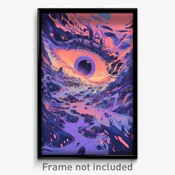 Art Poster - Purple Corner, (Psychedelic Trippy Weird 11x17 Print)
