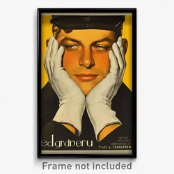 German Movie Poster - Man Feeling Schadenfreude, Wonderful White Gloves (Print)