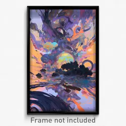 Art Poster - Tiny Flood (Psychedelic Trippy Weird 11x17 Cartoon Print)
