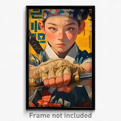 Korean Movie Poster - Boy Feeling Thankful, Grizzled Single Glove (Art Print)