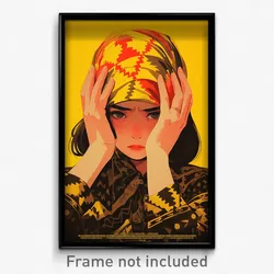 Indonesian Movie Poster - Girl Feeling Tired, Illustrious Hands On Headwear