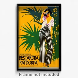 Brazilian Movie Poster - Woman Feeling Miserliness, Pricey Striped Pants (Print)