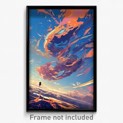 Art Poster - Cloudy Opening (Psychedelic Trippy Weird 11x17 Cartoon Print)