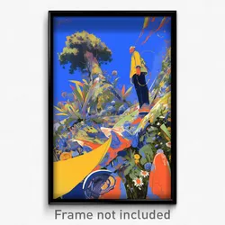 Art Poster - Thoughtful Flats (Psychedelic Trippy Weird 11x17 Cartoon Print)