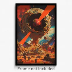 Movie Art Poster - Valuable Battlefield (Psychedelic Retro Weird Film Print)