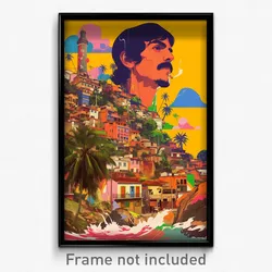 Brazilian Movie Poster - Stained Spanish City (Brazil Retro Film Art Print)