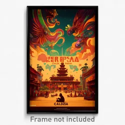 Mexican Movie Poster - Calm Plaza (Mexico Psychedelic Art Retro Film Print)