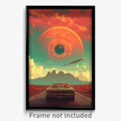 Movie Art Poster - Menacing Highway (Psychedelic Retro Weird Film Print)