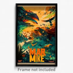 French Movie Poster - Warped Motte (France Psychedelic Art Retro Film Print)