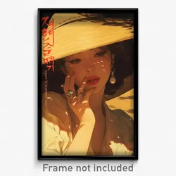 Korean Movie Poster - Woman Feeling Neglect, Gorgeous Large Hat (Art Print)