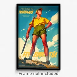 Russian Movie Poster - Man Feeling Demoralized, Outrageous Puffy Shorts (Print)