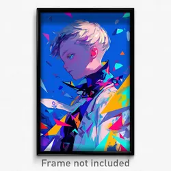 Art Poster - Boy Feeling Driven Wearing Pretty White Neckerchief (Print)