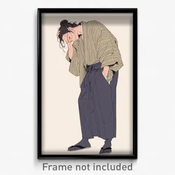 Anime Art Poster - Man Feeling Loathing, Comfortable Frilled Sleeves (Print)