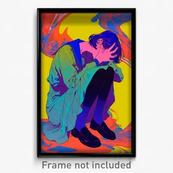 Anime Art Poster - Man Feeling Gloomy Wearing Comfortable Sailor Dress (Print)