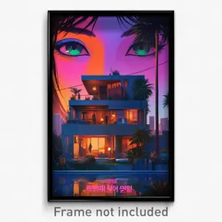 Korean Movie Poster - Pretty House (Korea Psychedelic Art Retro Film Print)