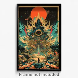 Thai Movie Poster - Rectangular Peak (Thailand Psychedelic Art Retro Film Print)