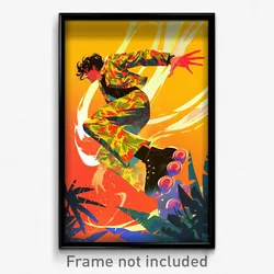 Bollywood Movie Poster - Man Feeling Attentiveness, Colorless Roller Skates