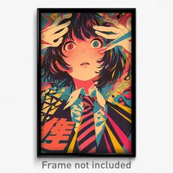 Chinese Movie Poster - Girl Feeling Claustrophobic. Diagonal Striped Necktie