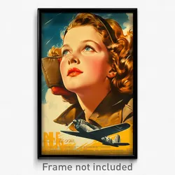 French Movie Poster - Woman Feeling Courage, Heavenly Biker Clothes (Art Print)