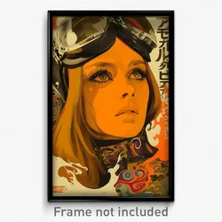 German Movie Poster - Girl Feeling Moody, Delightful Animal Hat (Art Print)