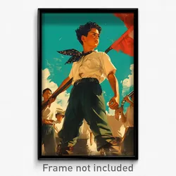 Mexican Movie Poster - Boy Feeling Hospitable, Old Fashioned Neck Ribbon (Print)