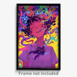 Anime Art Poster - Man Feeling Cheerfulness Wearing Precious Neck Ribbon (Print)