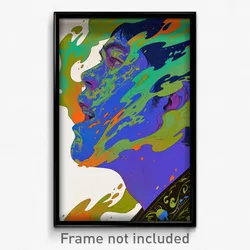 Icelandic Movie Poster - Man Feeling Dispirited, Soft Silver Dress (Art Print)