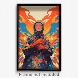 Mexican Movie Poster - Boy Feeling Courage, Baggy Red Gloves (Mexico Art Print)