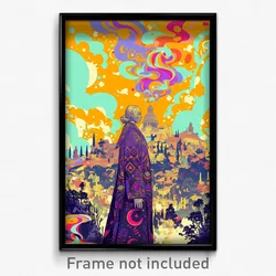 French Movie Poster - Elderly Rome (France Psychedelic Art Retro Film Print)
