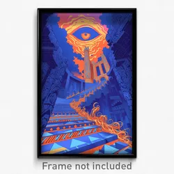 Hebrew Movie Poster - Complex Wire Frame Motte (Israel Retro Film Art Print)