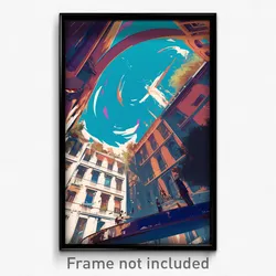 German Movie Poster - Vast Courtyard (Germany Psychedelic Art Retro Film Print)