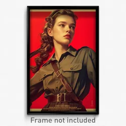 German Movie Poster - Woman Feeling Enchanted, Urban Bolo Tie (Art Print)