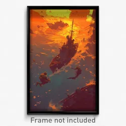 Movie Art Poster - Amazing Sea Wreck (Psychedelic Retro Weird Film Print)