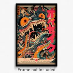 Japanese Movie Poster - Tattered Tacos (Japan Psychedelic Art Retro Film Print)