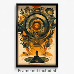 Spanish Movie Poster - Round Den (Spain Psychedelic Trippy Art Retro Film Print)