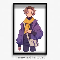 Anime Art Poster - Boy Feeling Love Wearing Well Off Yellow Neckerchief (Print)