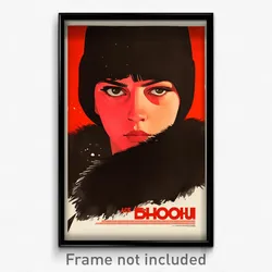Russian Movie Poster - Girl Feeling Suspicious, Interesting Winter Coat (Print)
