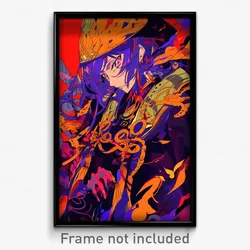 Anime Art Poster - Girl Feeling Perplexed, Impeccable Japanese Armor (Print)