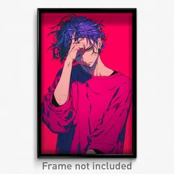 Anime Art Poster - Man Feeling Mixed Up Wearing Unique Pinching Sleeves (Print)