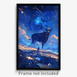 Art Poster - A Cosmic Painter Creating Galaxies With Stardust