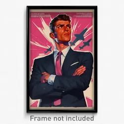 Spanish Movie Poster - Boy Feeling Baffled, Gorgeous Pink Necktie (Art Print)