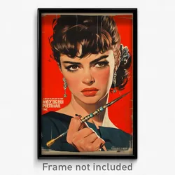 Mexican Movie Poster - Woman Feeling Outrage, Unique Wand (Mexico Art Print)