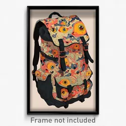 Art Poster - Meager Backpack (Psychedelic Trippy Weird 11x17 Print)