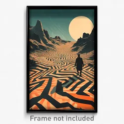 Icelandic Movie Poster - Agitated Way (Iceland Psychedelic Art Retro Film Print)