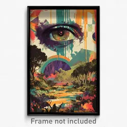 Icelandic Movie Poster - Dense Park (Iceland Psychedelic Art Retro Film Print)