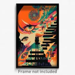 Icelandic Movie Poster - Flamboyant Trapdoor (Iceland Retro Film Art Print)